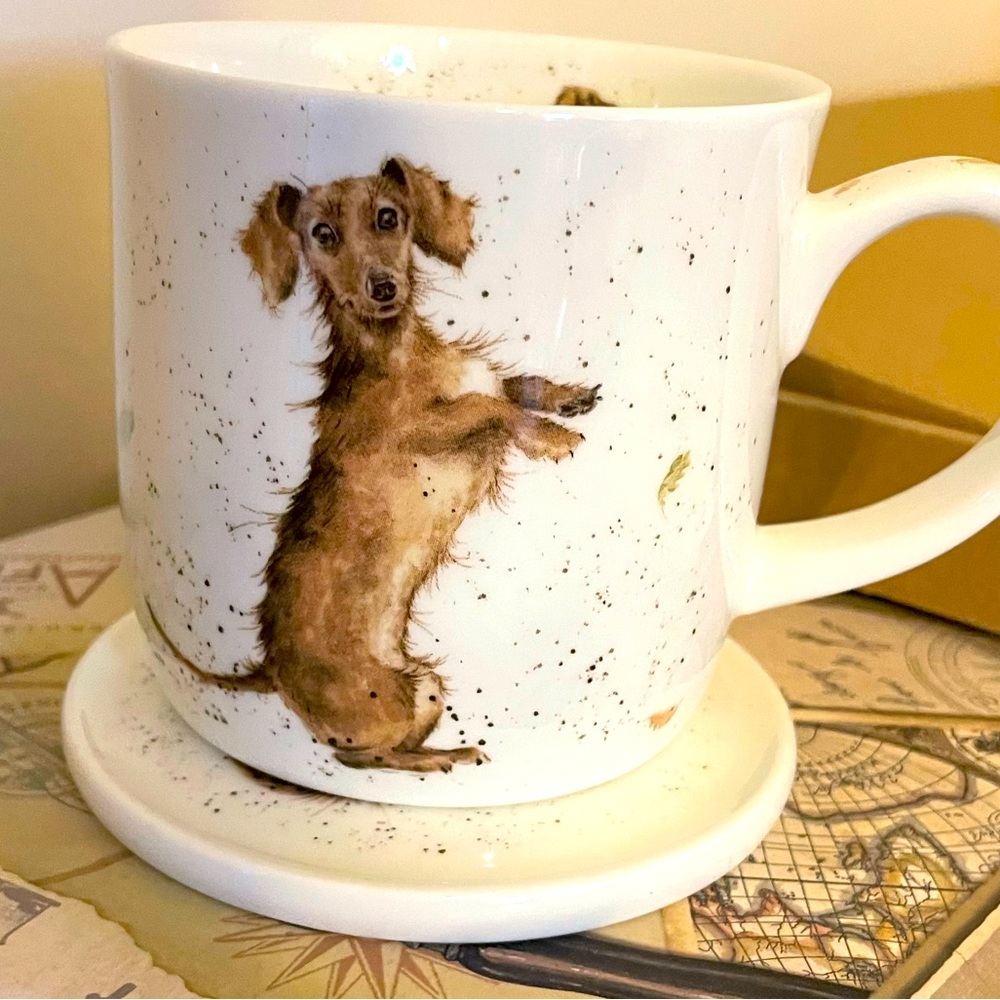 Royal Worcester “Hello Sausage” Mug and Coaster